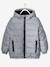 Doudoune à capuche doublée polaire garçon effet réfléchissant Gris+marine 4 - vertbaudet enfant 