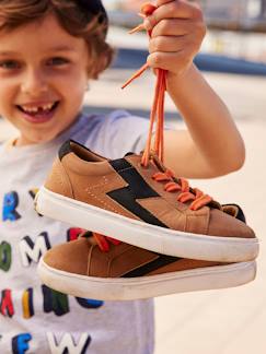 Chaussures-Baskets cuir garçon lacées et zippées