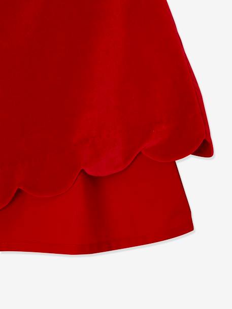 Robe de fête en velours lisse fille noeud au dos rouge+vert 6 - vertbaudet enfant 