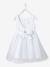 Robe cérémonie fille satin et tulle blanc+Rose poudré 3 - vertbaudet enfant 