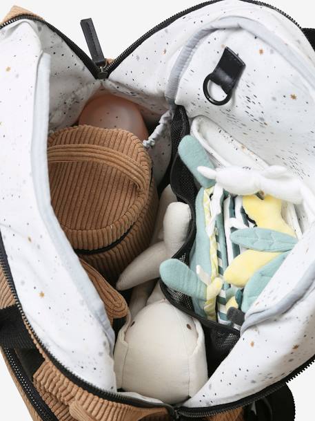 Sac à dos velours côtelé Travel noisette 3 - vertbaudet enfant 