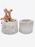 Lot de 2 petits paniers de rangement réversibles imprimé fleurs beige 5 - vertbaudet enfant 