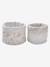 Lot de 2 petits paniers de rangement réversibles imprimé fleurs beige 6 - vertbaudet enfant 