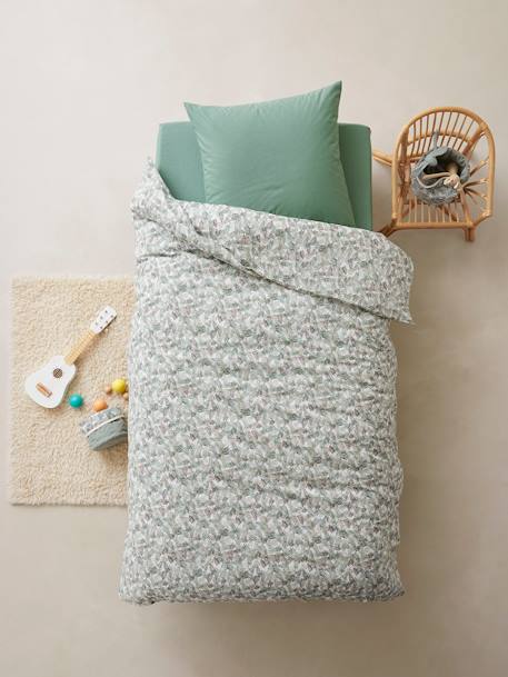 Parure housse de couette enfant et taie d'oreiller TROPICAL vert 3 - vertbaudet enfant 
