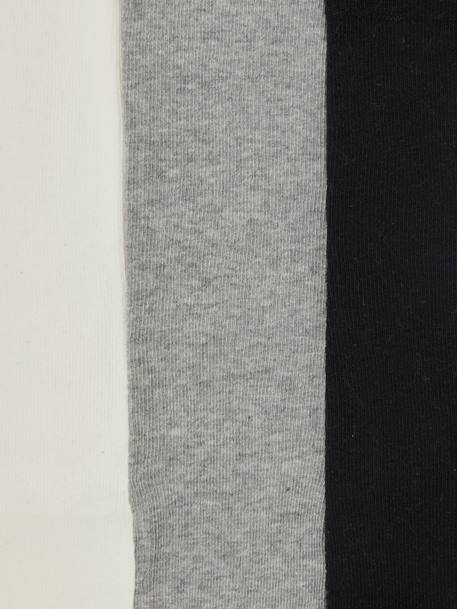 Lot de 3 paires de collants fille lot encre+Lot gris chiné moyen+marine+prune+rose poudré+vieux rose 4 - vertbaudet enfant 