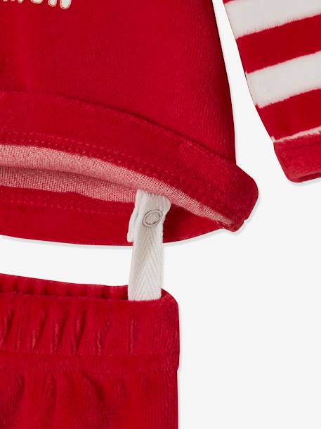 Pyjama 2 pièces en velours bébé Noël rouge brique 3 - vertbaudet enfant 