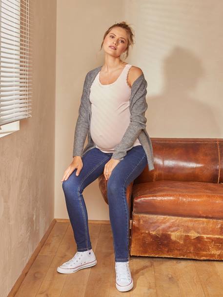 Jean de grossesse slim bandeau sans couture BRUT+DOUBLE STONE+Noir 8 - vertbaudet enfant 