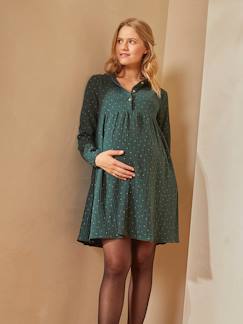 Vêtements de grossesse-Robe imprimée gaze de coton grossesse et allaitement
