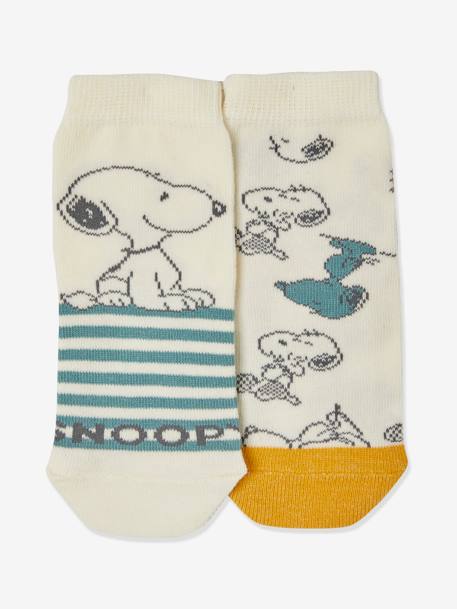 Lot de 2 paires de mi-chaussettes Peanuts® Snoopy Ecru 1 - vertbaudet enfant 