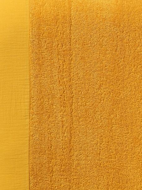 Housse matelas à langer bi-matière gaze de coton/éponge jaune épicé 2 - vertbaudet enfant 