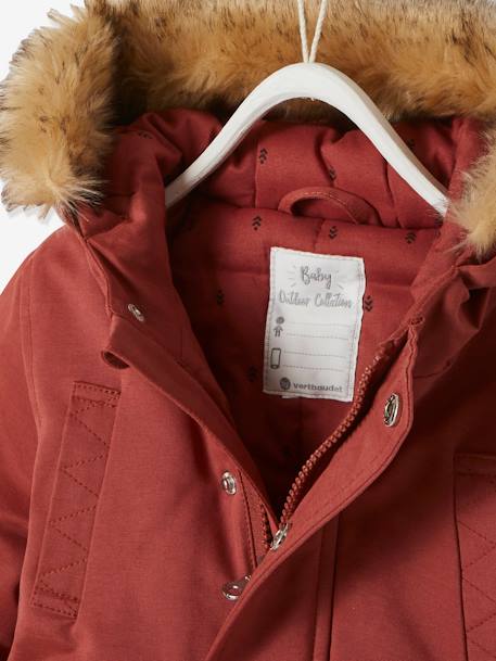 Parka à capuche bébé garçon terracotta 4 - vertbaudet enfant 