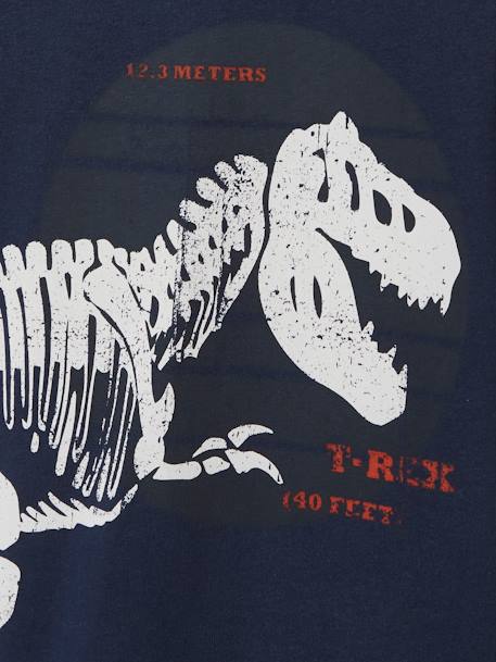 T-shirt garçon dino T-rex squelette Marine 3 - vertbaudet enfant 