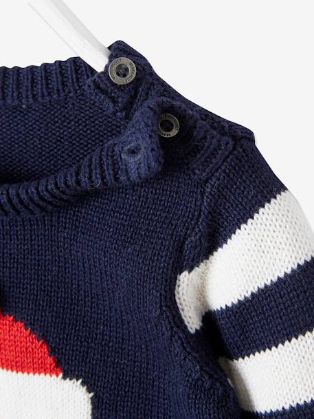 Pull 'Père Noël' bébé en tricot encre 3 - vertbaudet enfant 
