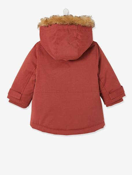 Parka à capuche bébé garçon terracotta 3 - vertbaudet enfant 