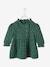 Robe bébé fille en gaze de coton ouverture décalée vert foncé imprimé 2 - vertbaudet enfant 