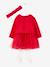 Robe de fêtes effet 2 en 1 et son bandeau bébé rouge brique 5 - vertbaudet enfant 