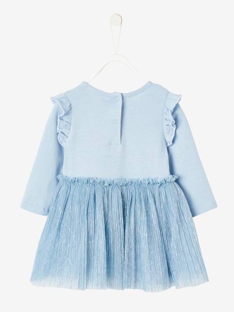 Robe 2 en 1 bébé bleu clair+vieux rose 3 - vertbaudet enfant 