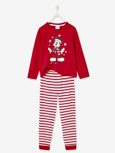 Pyjama garçon noël Disney® Mickey ROUGE MOYEN RAYE 4 - vertbaudet enfant 