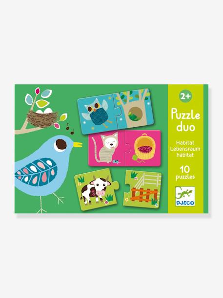Puzzle Duo Habitat - MULTICOLORE 2 - vertbaudet enfant 