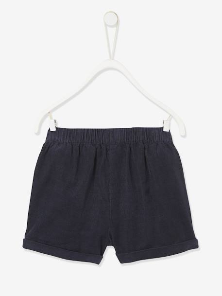 Short bébé en velours bleu ardoise foncé 3 - vertbaudet enfant 