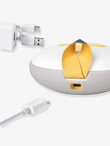 Tire-lait électrique double rechargeable Swing Maxi + 2 téterelles blanc/jaune 7 - vertbaudet enfant 
