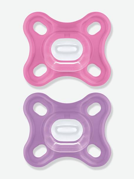 Lot de 2 sucettes nouveau-né en silicone Comfort Bleu + vert+Rose + violet 4 - vertbaudet enfant 