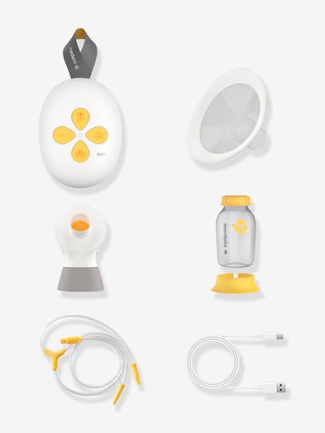 Tire-lait électrique rechargeable Solo MEDELA blanc/jaune 1 - vertbaudet enfant 