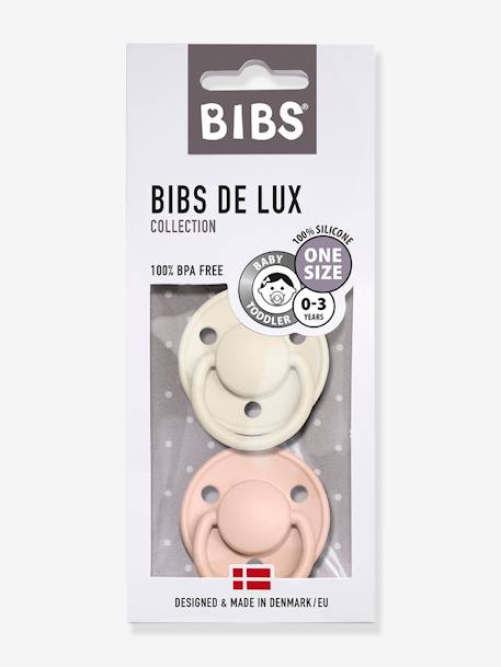 Lot de 2 sucettes-tétines De Lux en silicone BIBS Gris fer + bleu layette+Ivoire + rose poudré+Terracotta + rose poudré+Vert amande + gris nuage 6 - vertbaudet enfant 