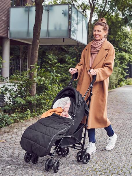 Chancelière poussette en toile déperlante noir 2 - vertbaudet enfant 