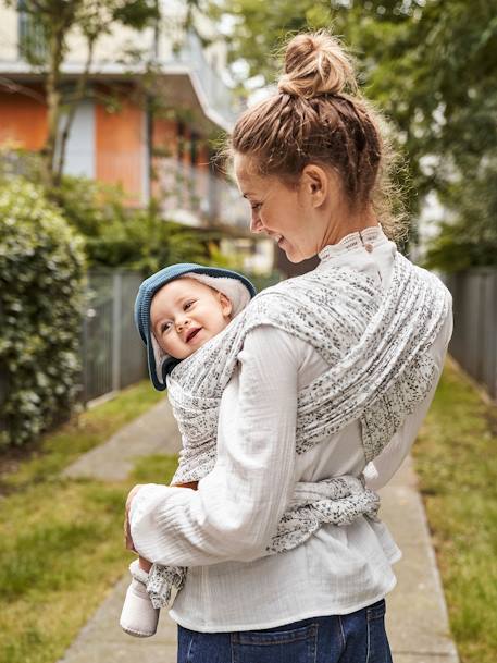 Echarpe de portage Cherry+gris chiné pucé+ivoire végétal+Léopard 10 - vertbaudet enfant 