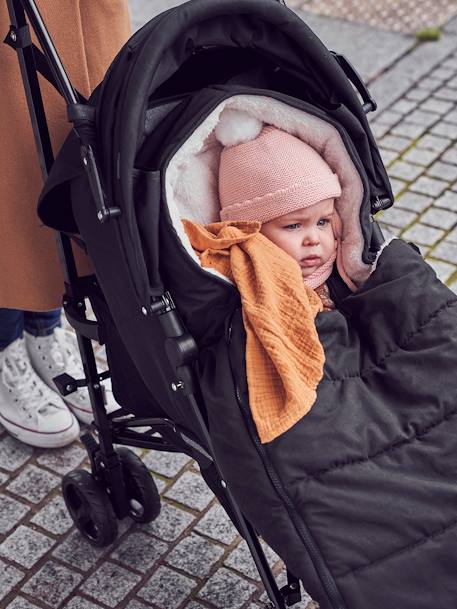 Chancelière poussette en toile déperlante noir 3 - vertbaudet enfant 