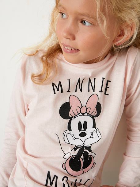 T-shirt manches longues Disney® Minnie fille Rose avec anime 1 - vertbaudet enfant 