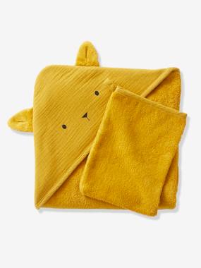 Cape De Bain + Gant En Gaze De Coton Bio – Set De Bain Léger Et Doux Pour Bébé