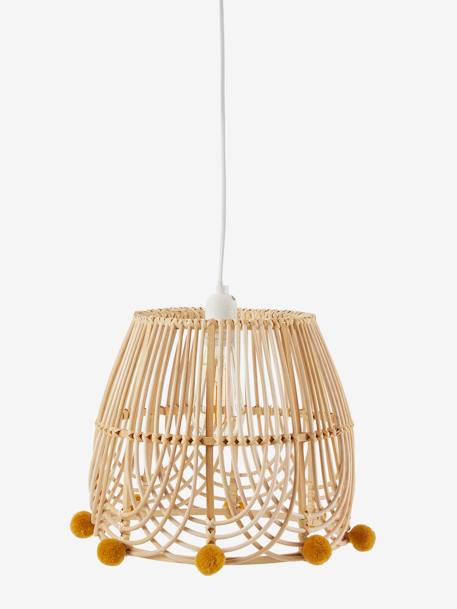Abat-jour pour suspension pompons en rotin MARRON 7 - vertbaudet enfant 