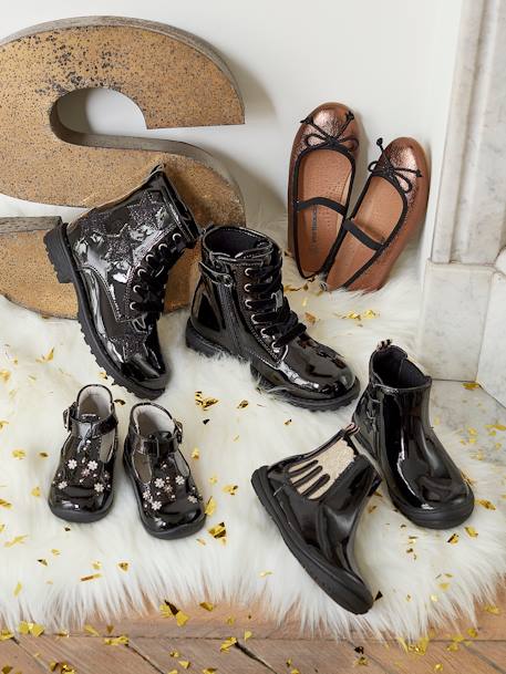 Boots vernies fille collection maternelle noir 6 - vertbaudet enfant 