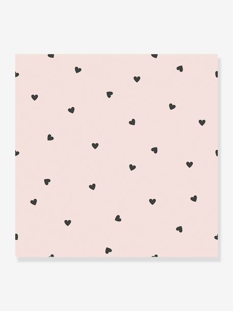 Papier peint intissé LILIPINSO - Minima Coeurs Noirs rose 1 - vertbaudet enfant 