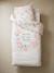 Parure housse de couette enfant et taie d'oreiller EAU DE ROSE écru / rose 4 - vertbaudet enfant 
