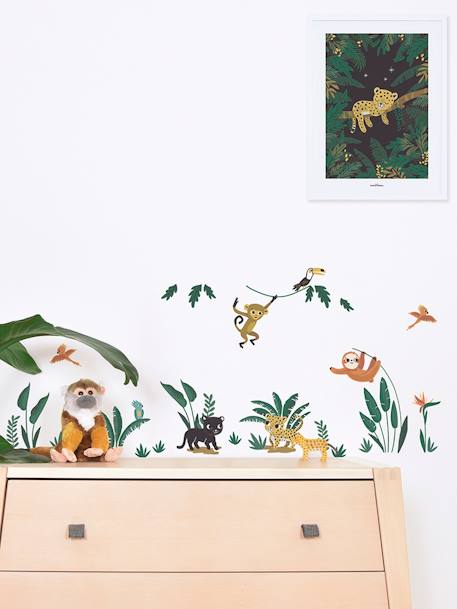 Planche de stickers LILIPINSO - Petits Animaux de la Jungle multicolore 2 - vertbaudet enfant 