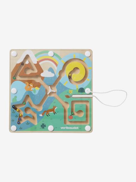 Labyrinthe à billes magnétique en bois FSC® multicolore 1 - vertbaudet enfant 