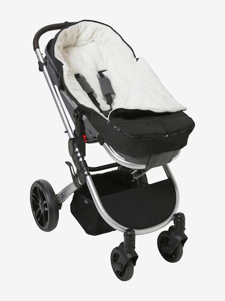 Chancelière poussette en toile déperlante noir 6 - vertbaudet enfant 