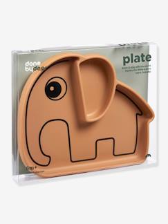 Assiette DONE BY DEER Stick&Stay Elephant en silicone  - vertbaudet enfant