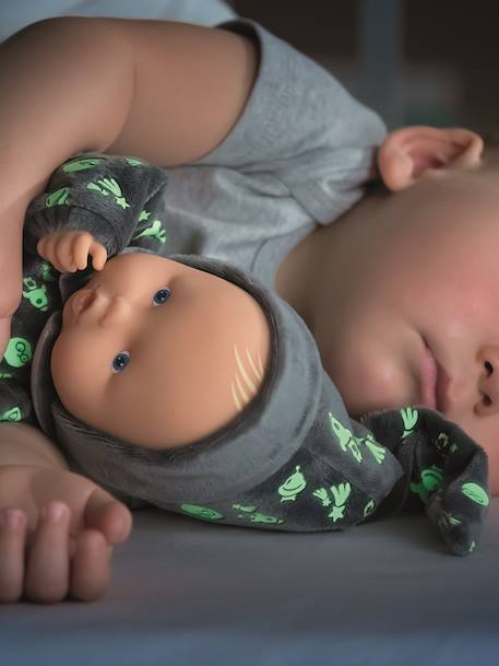 Poupée Babipouce Brille dans la nuit GRIS FONCE UNI AVEC DECOR 5 - vertbaudet enfant 