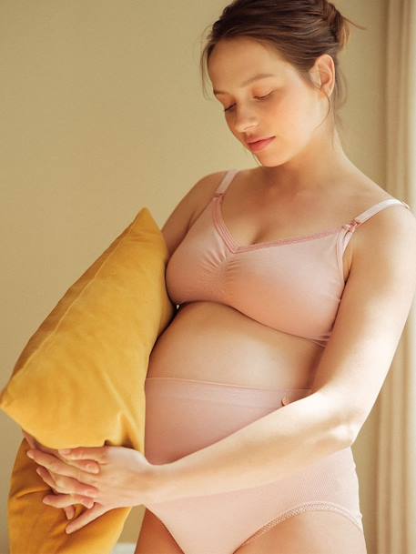 Brassière de grossesse et d’allaitement sans coutures Organic CACHE COEUR naturel+ROSE 5 - vertbaudet enfant 