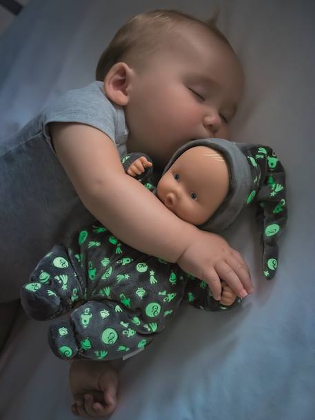 Poupée Babipouce Brille dans la nuit GRIS FONCE UNI AVEC DECOR 4 - vertbaudet enfant 