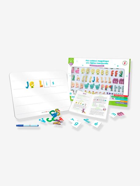 Coffret Mon Ardoise Magnétique des Alphas Transformés - RÉCRÉALIRE blanc et vert 3 - vertbaudet enfant 