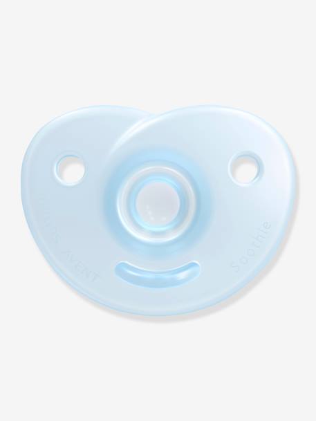 Lot de 2 sucettes nouveau-né Philips AVENT Soothie C½ur Bleu clair + bleu 9 - vertbaudet enfant 