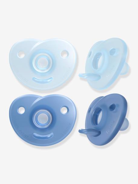 Lot de 2 sucettes nouveau-né Philips AVENT Soothie C½ur Bleu clair + bleu 5 - vertbaudet enfant 