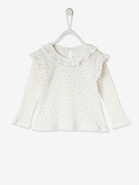 Coffret cadeau de Noël T-shirt étoiles et jupe en tulle bébé ivoire imprimé 4 - vertbaudet enfant 