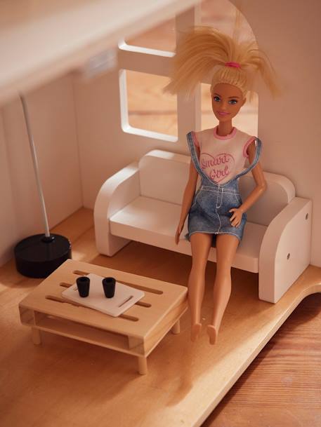 Maison de poupée mannequin Romantique en bois FSC® multicolore 2 - vertbaudet enfant 