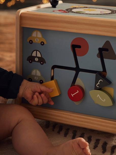 Cube d'activités à tirer EN VOITURE SIMON en bois FSC® multicolore 3 - vertbaudet enfant 